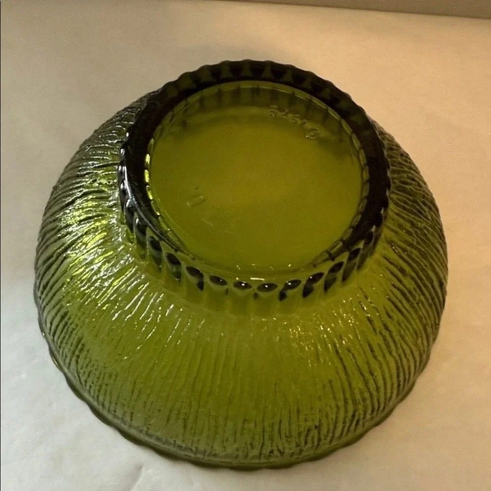 Olive‎ Green Glass Food Storage Bowl